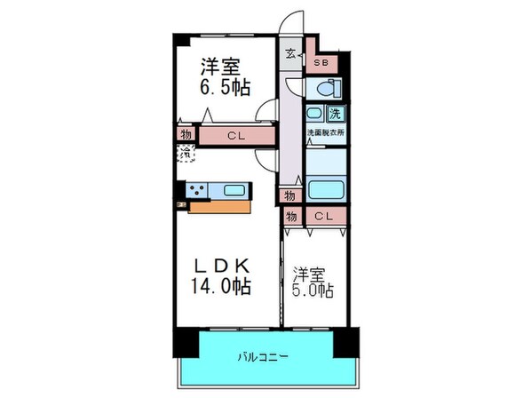 ショウエイ靱の物件間取画像